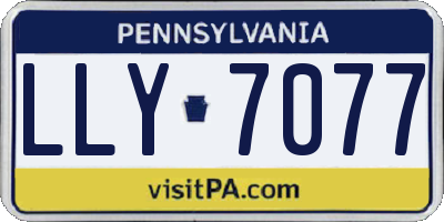 PA license plate LLY7077