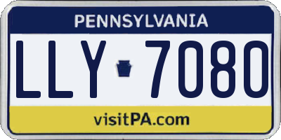PA license plate LLY7080