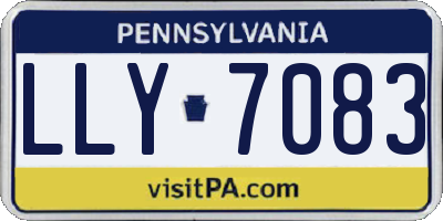 PA license plate LLY7083