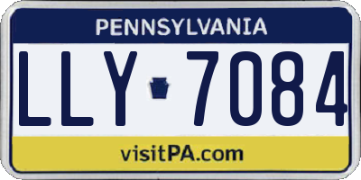 PA license plate LLY7084