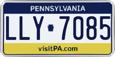 PA license plate LLY7085