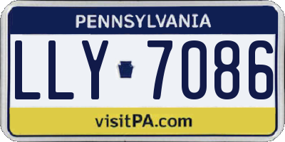 PA license plate LLY7086