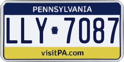 PA license plate LLY7087