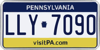 PA license plate LLY7090