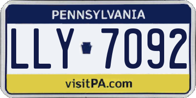 PA license plate LLY7092