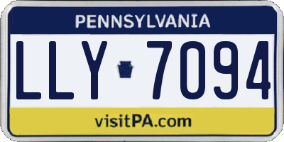 PA license plate LLY7094