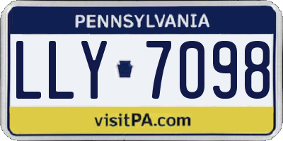 PA license plate LLY7098