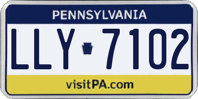 PA license plate LLY7102