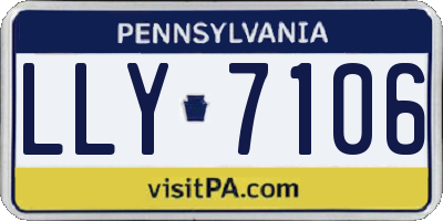 PA license plate LLY7106