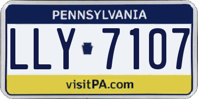 PA license plate LLY7107