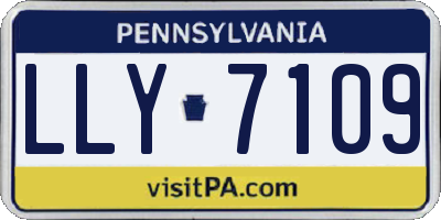 PA license plate LLY7109