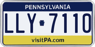 PA license plate LLY7110