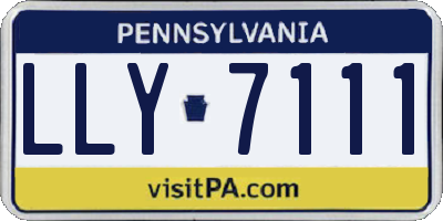PA license plate LLY7111