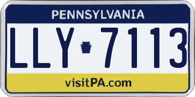 PA license plate LLY7113