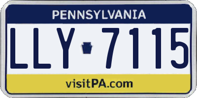 PA license plate LLY7115