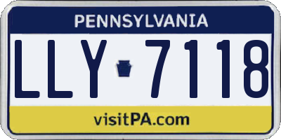 PA license plate LLY7118