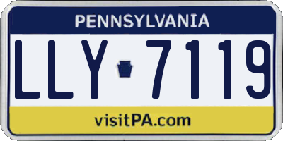 PA license plate LLY7119