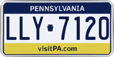 PA license plate LLY7120