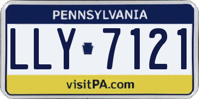 PA license plate LLY7121