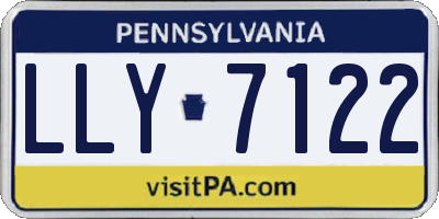 PA license plate LLY7122