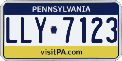 PA license plate LLY7123