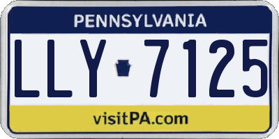 PA license plate LLY7125
