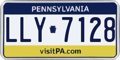 PA license plate LLY7128