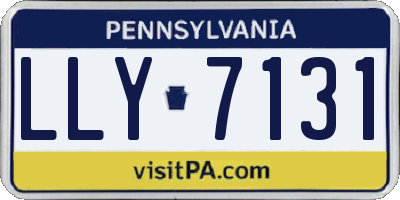PA license plate LLY7131