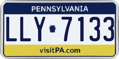 PA license plate LLY7133