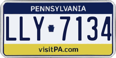 PA license plate LLY7134