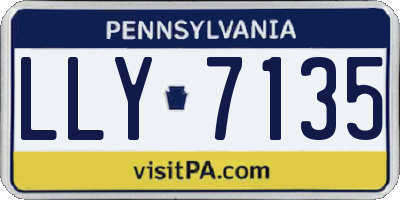 PA license plate LLY7135