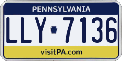 PA license plate LLY7136