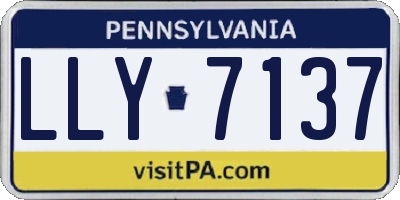 PA license plate LLY7137