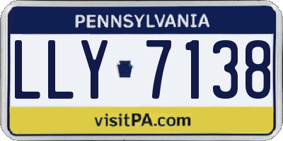 PA license plate LLY7138