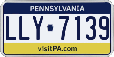 PA license plate LLY7139