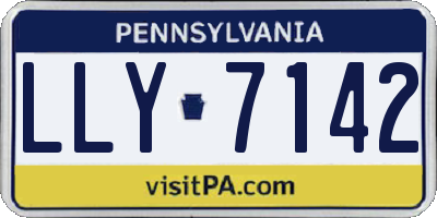 PA license plate LLY7142