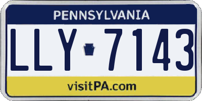 PA license plate LLY7143