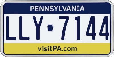 PA license plate LLY7144