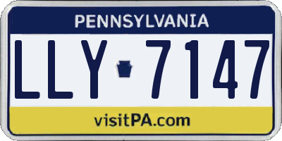 PA license plate LLY7147