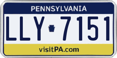 PA license plate LLY7151