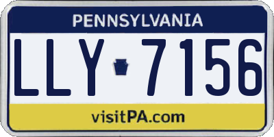 PA license plate LLY7156