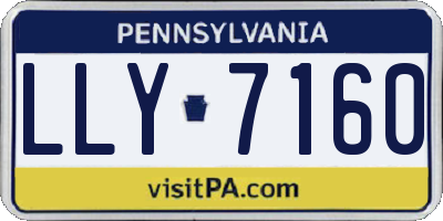 PA license plate LLY7160