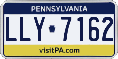 PA license plate LLY7162