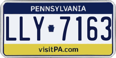 PA license plate LLY7163
