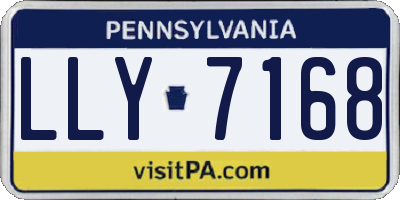 PA license plate LLY7168