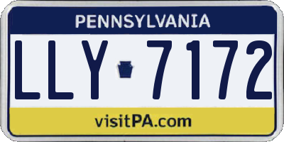 PA license plate LLY7172