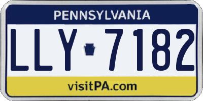 PA license plate LLY7182