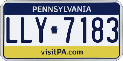 PA license plate LLY7183