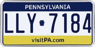 PA license plate LLY7184