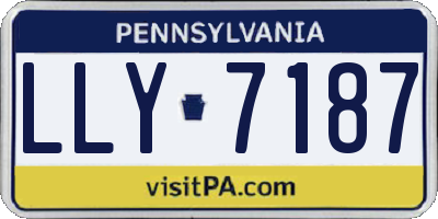 PA license plate LLY7187